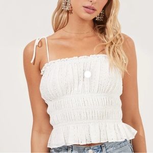 NWT Astr the Label Eyelet Cami